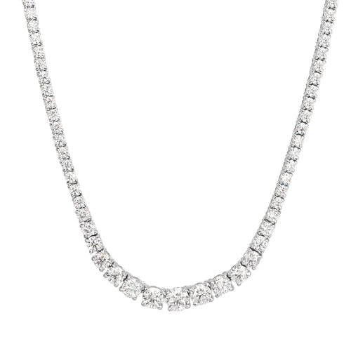 Yellow Gold Diamond Necklace 0,15 ct - fineness 14 K - Ref No 110.373 /  Apart